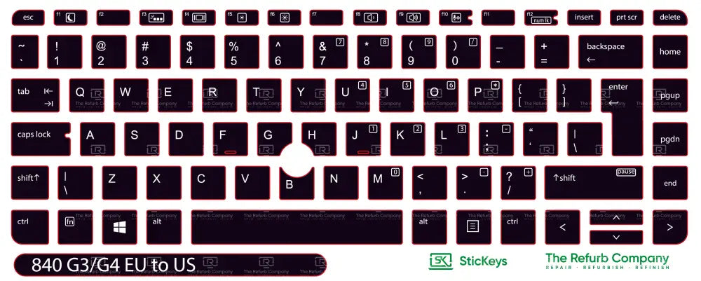 SticKeys® for HP Elitebook 840 G3, G4 / HP Probook 640 G2, G3