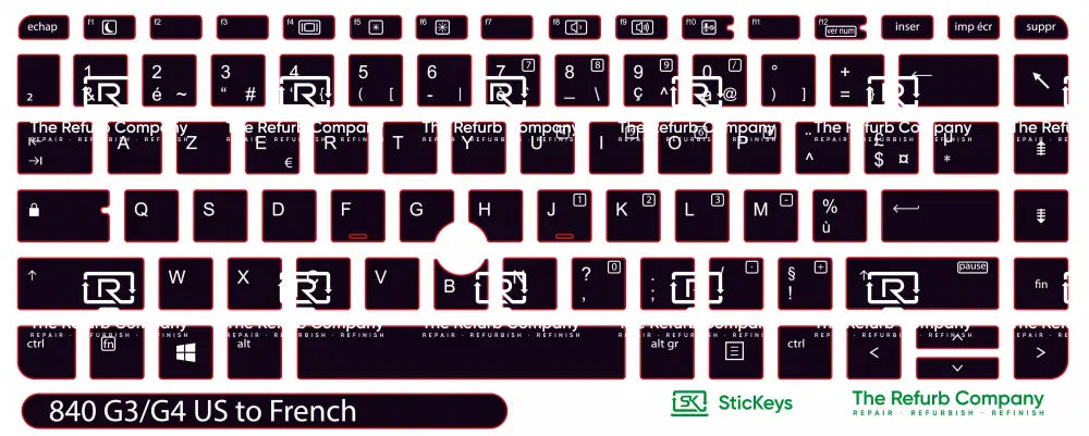 SticKeys® for HP Elitebook 840 G3, G4 / HP Probook 640 G2, G3