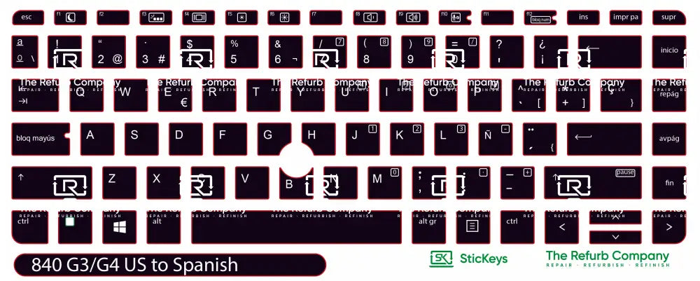 SticKeys® for HP Elitebook 840 G3, G4 / HP Probook 640 G2, G3