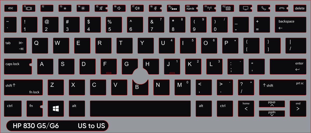 SticKeys for HP EliteBook 830 G5, G6 / 735 G6