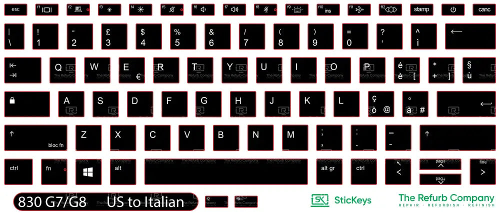 SticKeys® for HP Elitebook 830 G7, G8 / HP Pro X360 435 G10 / HP x360 830 G7/G8