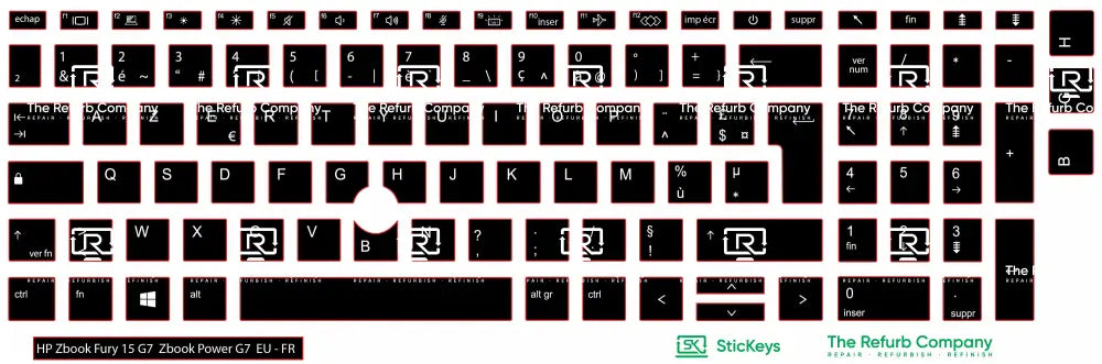 SticKeys® for HP Zbook Fury 15 G7 / ZBook Power G7, G8