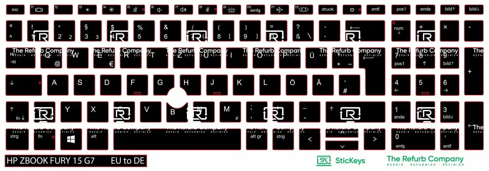 SticKeys® for HP Zbook Fury 15 G7 / ZBook Power G7, G8