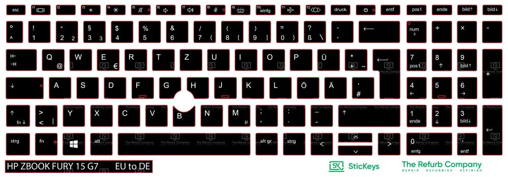 SticKeys® for HP Zbook Fury 15 G7 / ZBook Power G7, G8