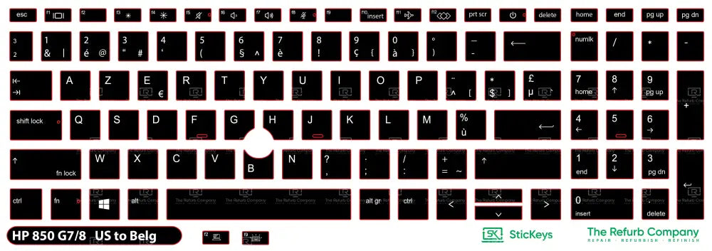 SticKeys® for HP Elitebook 850 G7, G8