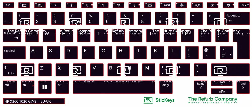 SticKeys® for HP Elitebook X360 1030 G7, G8
