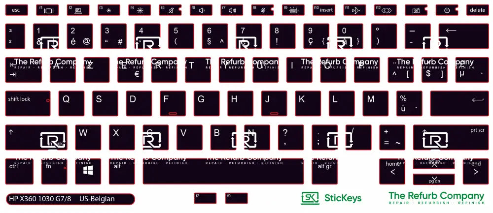 SticKeys® for HP Elitebook X360 1030 G7, G8