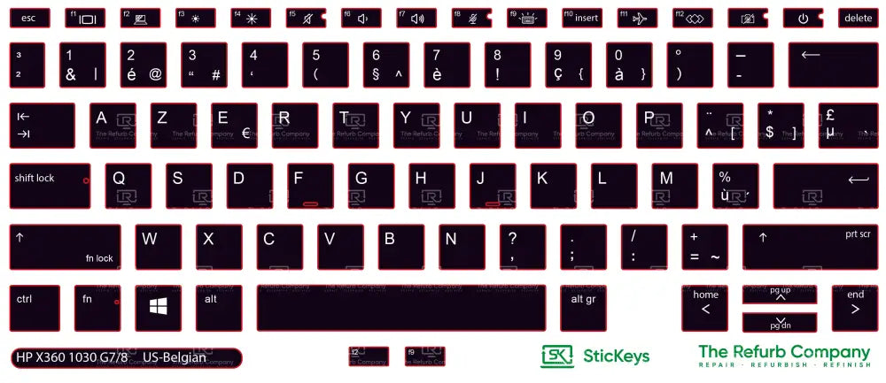 SticKeys® for HP Elitebook X360 1030 G7, G8