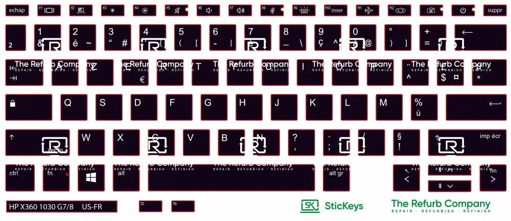 SticKeys® for HP Elitebook X360 1030 G7, G8