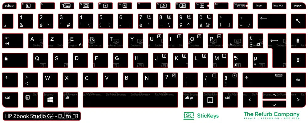 SticKeys® for HP Zbook Studio G3, G4