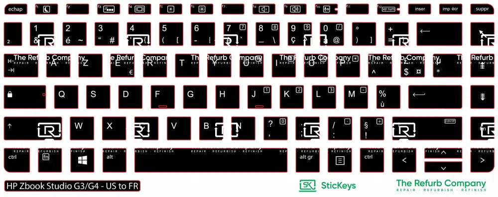 SticKeys® for HP Zbook Studio G3, G4