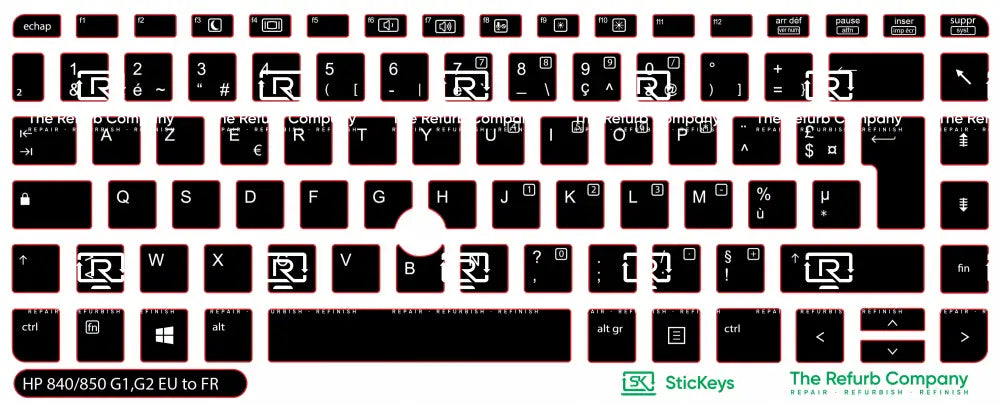 SticKeys® for HP Elitebook 840 G1, G2 / 850 G1, G2 /  640 G1, G2