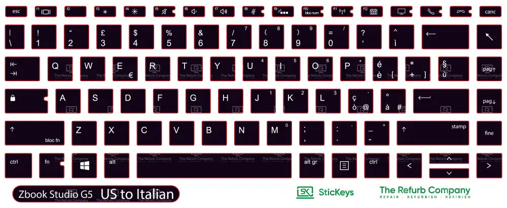 SticKeys® for HP Zbook Studio G5