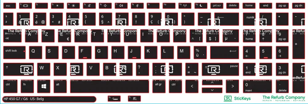 SticKeys® for HP Probook 450 G6, G7 / 455 G6