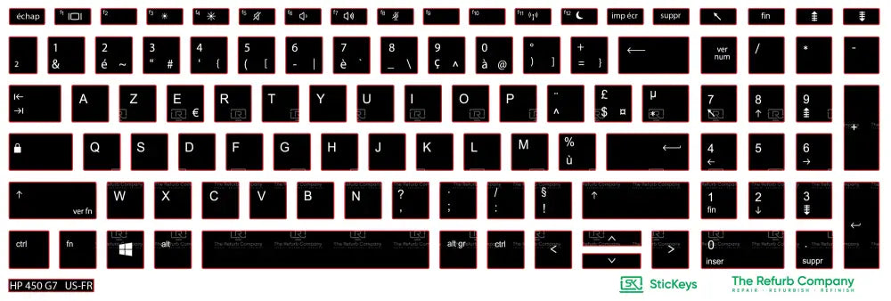 SticKeys® for HP Probook 450 G6, G7 / 455 G6