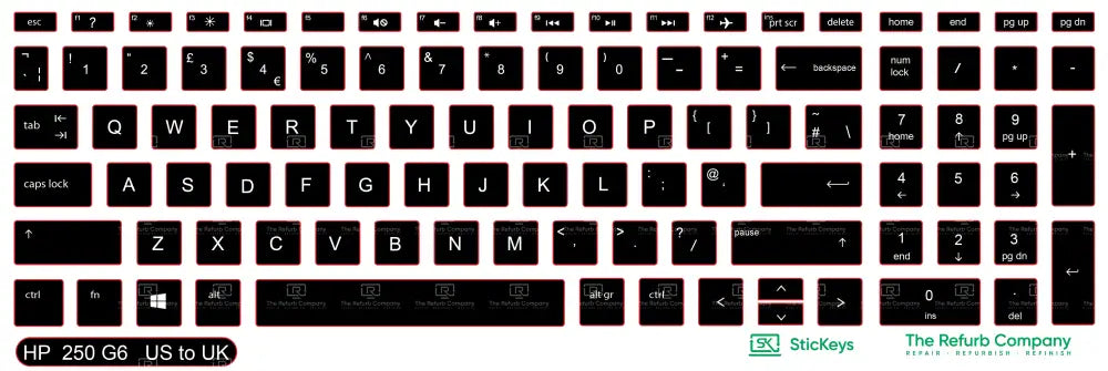 SticKeys® for HP 250 G6