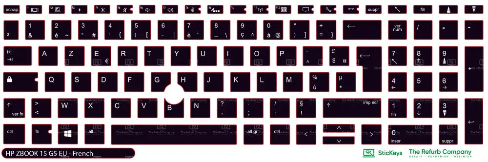 SticKeys® for HP Zbook 15 G5, G6 / 17 G5, G6