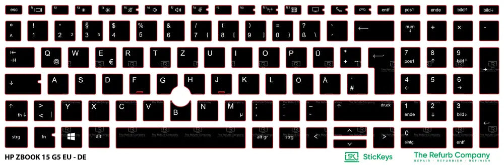 SticKeys® for HP Zbook 15 G5, G6 / 17 G5, G6