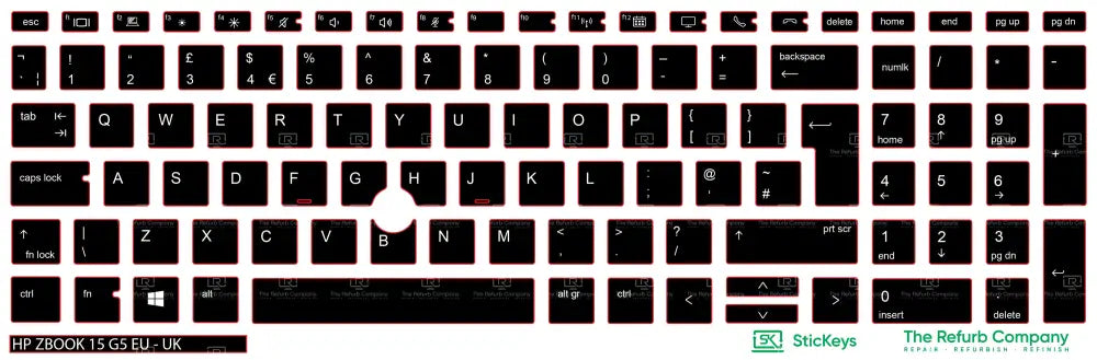 SticKeys® for HP Zbook 15 G5, G6 / 17 G5, G6