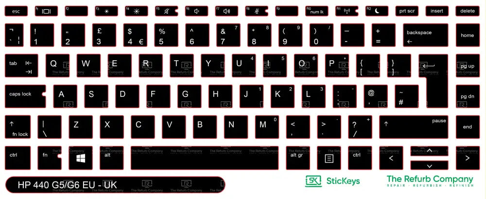 SticKeys® for HP Probook 440 G5, G6, G7 / 445 G5