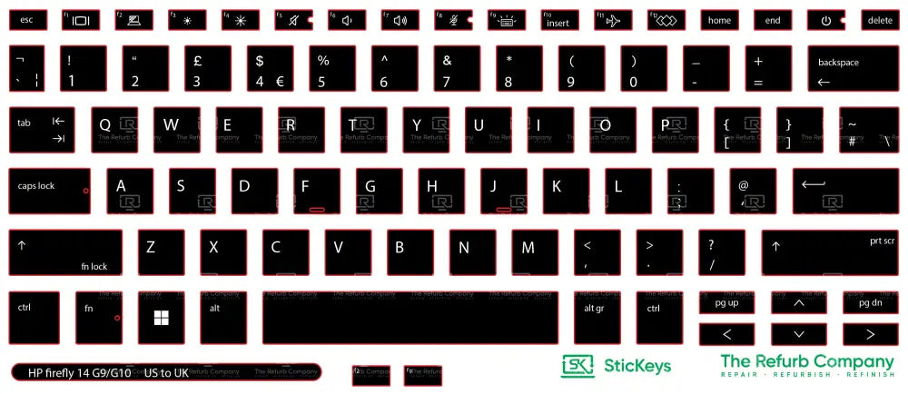SticKeys® for HP Firefly 14 G9, G10