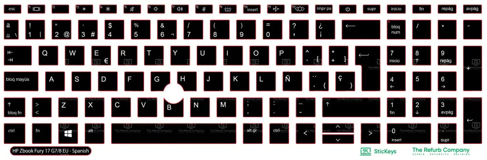 SticKeys® for HP Zbook 17 G7, G8