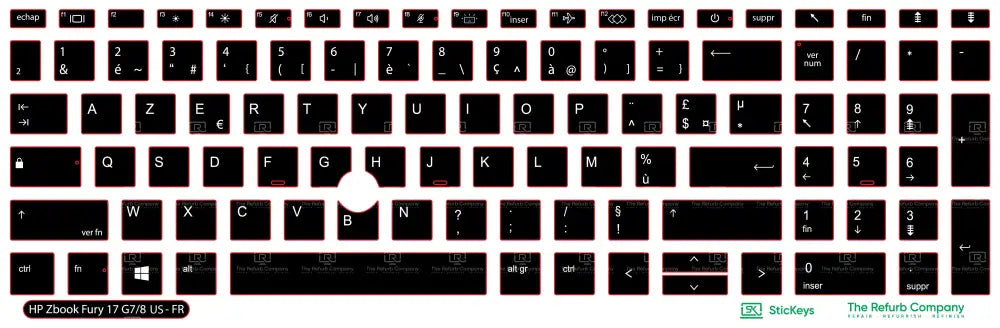 SticKeys® for HP Zbook 17 G7, G8