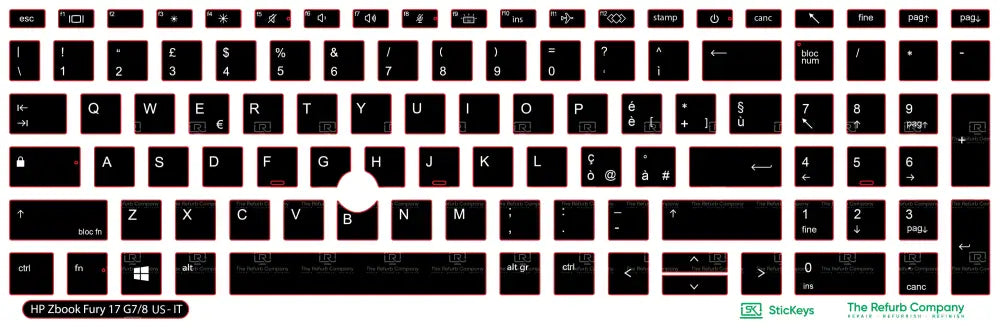 SticKeys® for HP Zbook 17 G7, G8