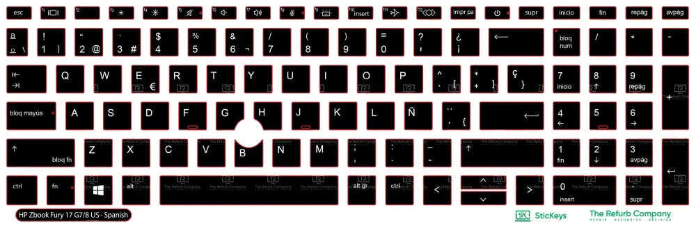 SticKeys® for HP Zbook 17 G7, G8