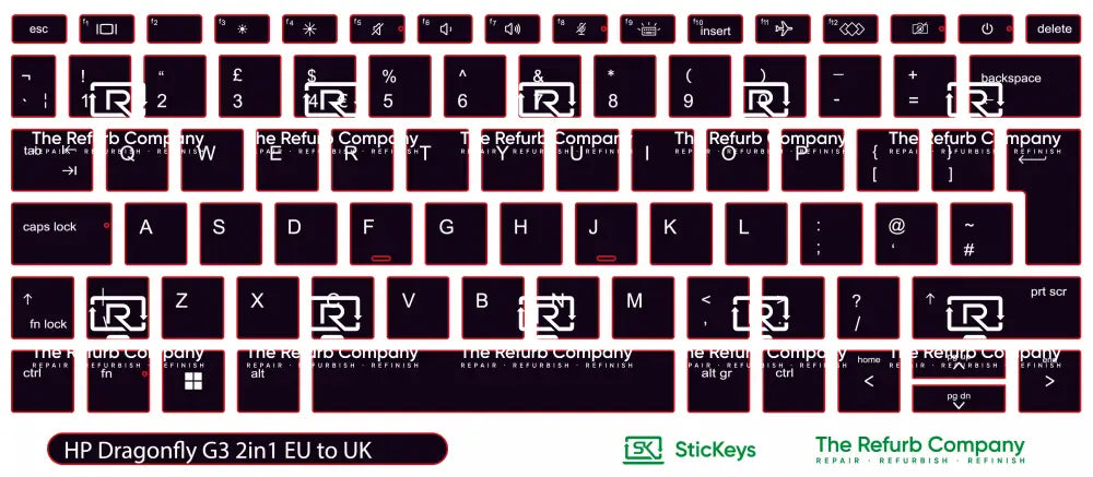 SticKeys® for HP Dragonfly G3 2in1