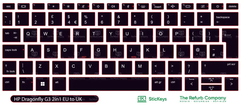 SticKeys® for HP Dragonfly G3 2in1