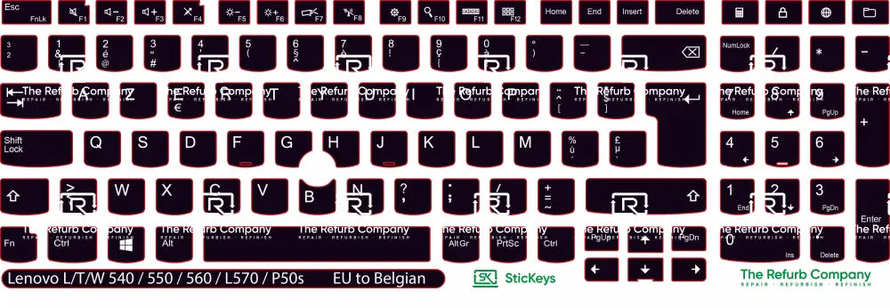 SticKeys® for Lenovo Thinkpad L570 / P50s / T540 / T550 / T560