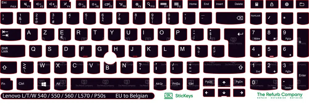 SticKeys® for Lenovo Thinkpad L570 / P50s / T540 / T550 / T560