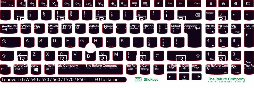 SticKeys® for Lenovo Thinkpad L570 / P50s / T540 / T550 / T560