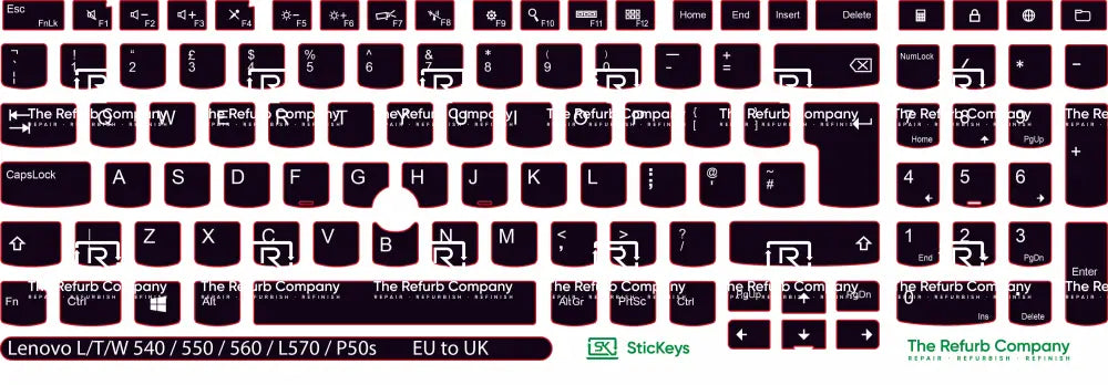 SticKeys® for Lenovo Thinkpad L570 / P50s / T540 / T550 / T560