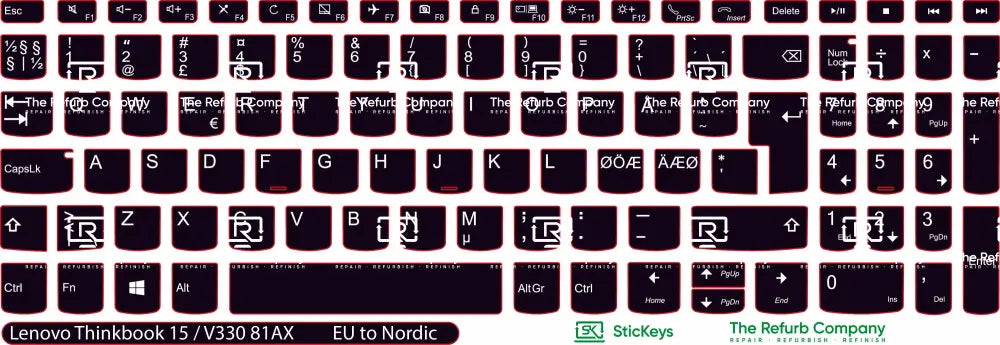 SticKeys® for Lenovo Thinkbook 15, V330 81AX