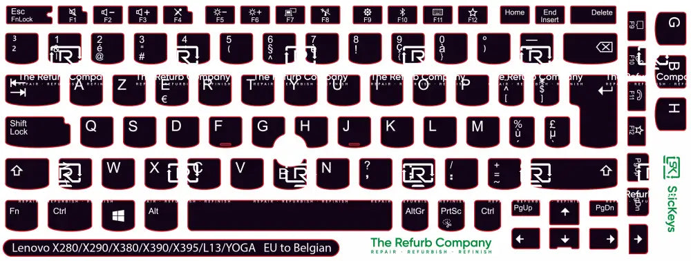 SticKeys® for Lenovo Thinkpad X280 / X290 / X380 / X390 / X395 / L13 / YOGA