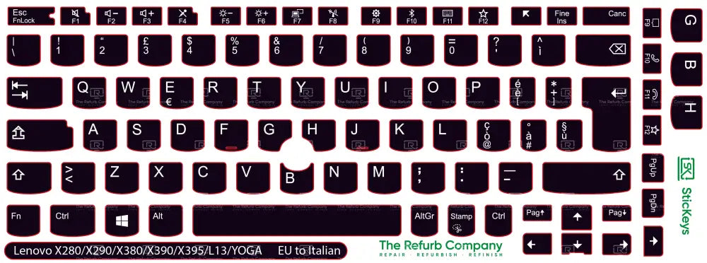 SticKeys® for Lenovo Thinkpad X280 / X290 / X380 / X390 / X395 / L13 / YOGA