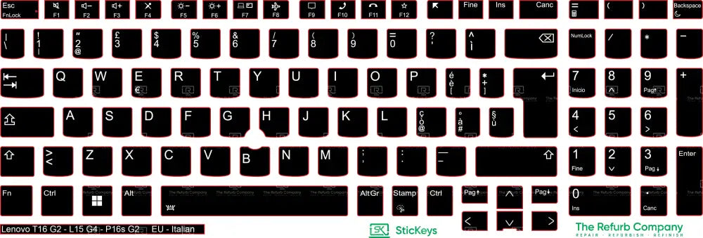 SticKeys® for Lenovo Thinkpad L15 G4, T16 G2, P16s G2