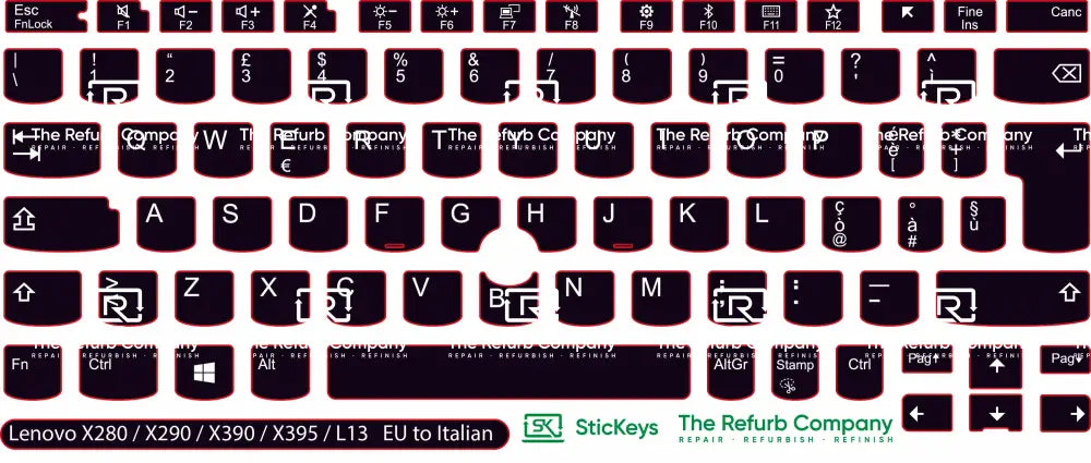 SticKeys® for Lenovo Thinkpad L13 / L13 Yoga / X280 / X390 / X395