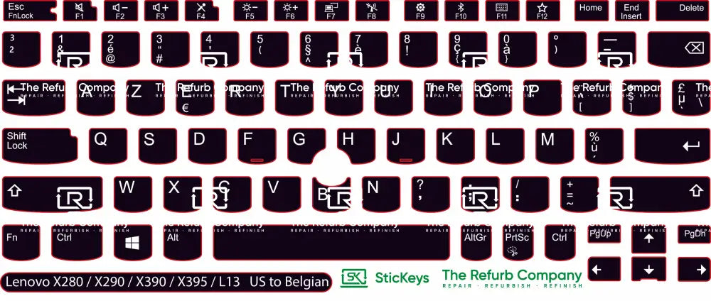 SticKeys® for Lenovo Thinkpad L13 / L13 Yoga / X280 / X390 / X395