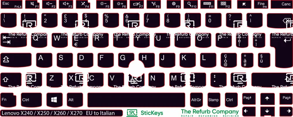 SticKeys® for Lenovo Thinkpad X240 / X250 / X260 / X270