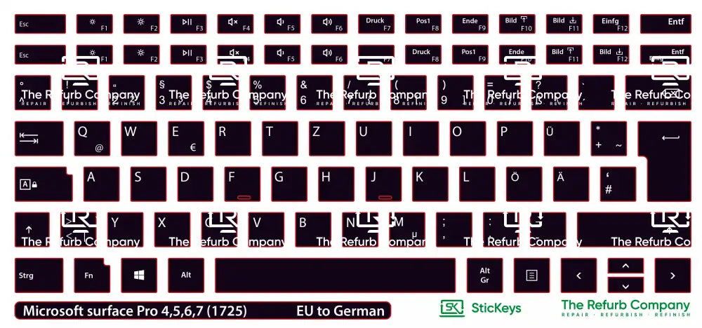 SticKeys® for Microsoft Surface Pro 1725 3, 4, 5, 6, 7