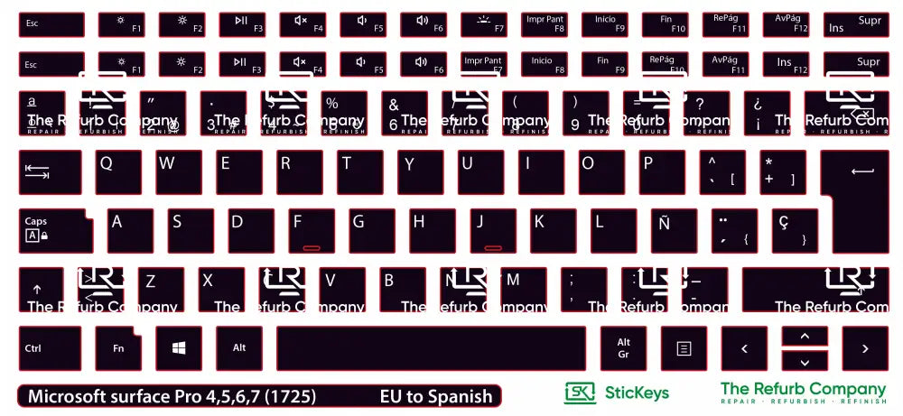 SticKeys® for Microsoft Surface Pro 1725 3, 4, 5, 6, 7