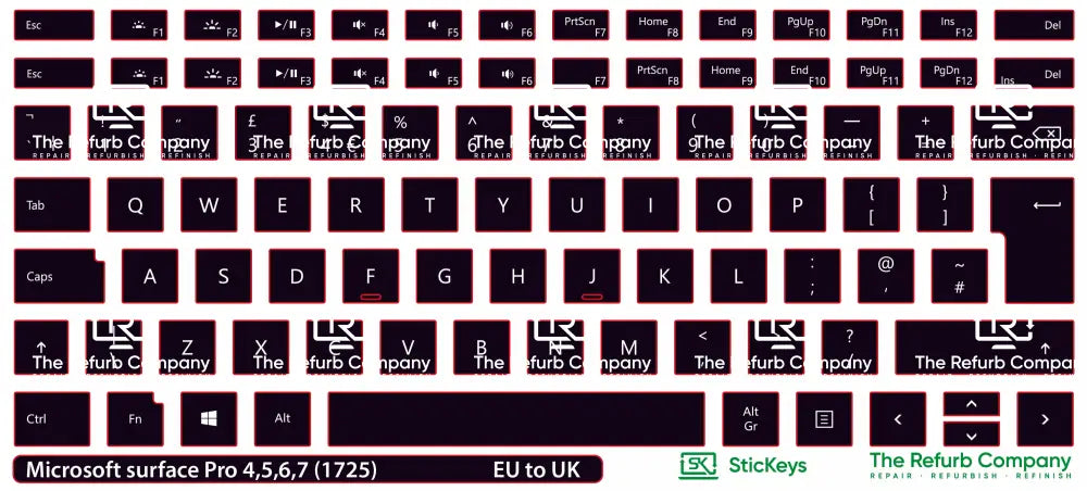 SticKeys® for Microsoft Surface Pro 1725 3, 4, 5, 6, 7
