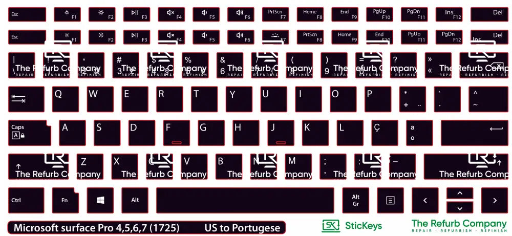 SticKeys® for Microsoft Surface Pro 1725 3, 4, 5, 6, 7