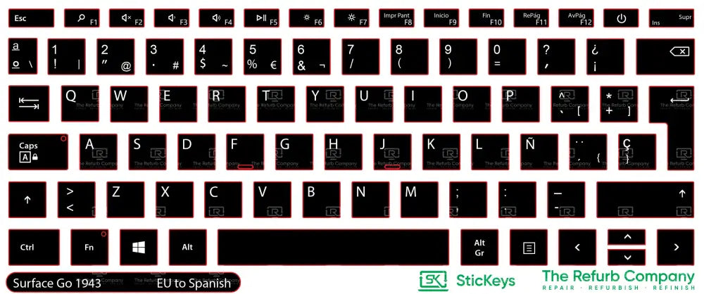 SticKeys® for Microsoft Surface Laptop Go 1943