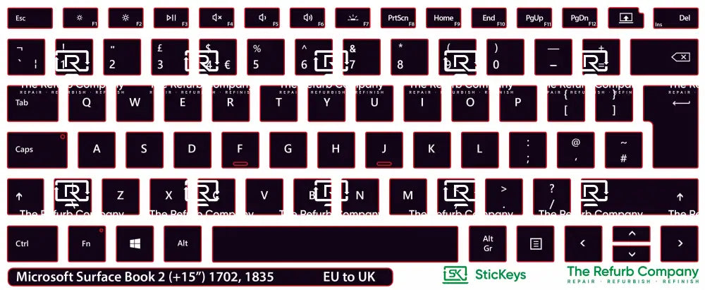 SticKeys® for Microsoft Surface Book 2 (+15") 1703, 1835