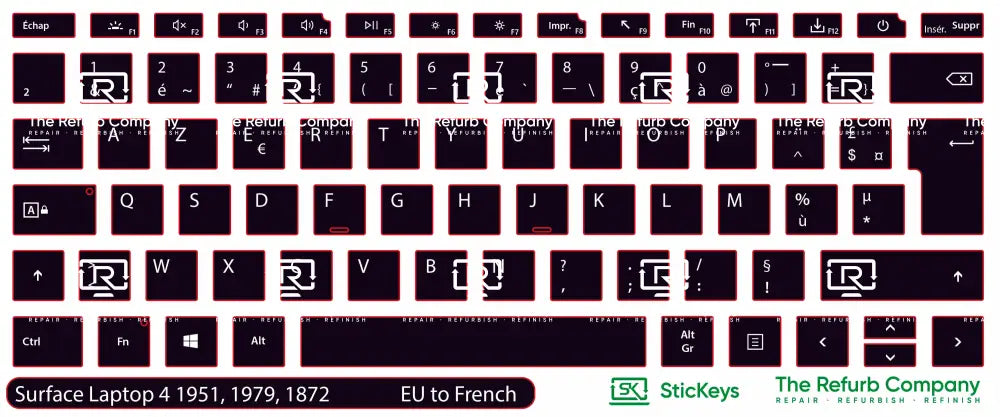 SticKeys® for Microsoft Surface Laptop 4 1951, 1979, 1872