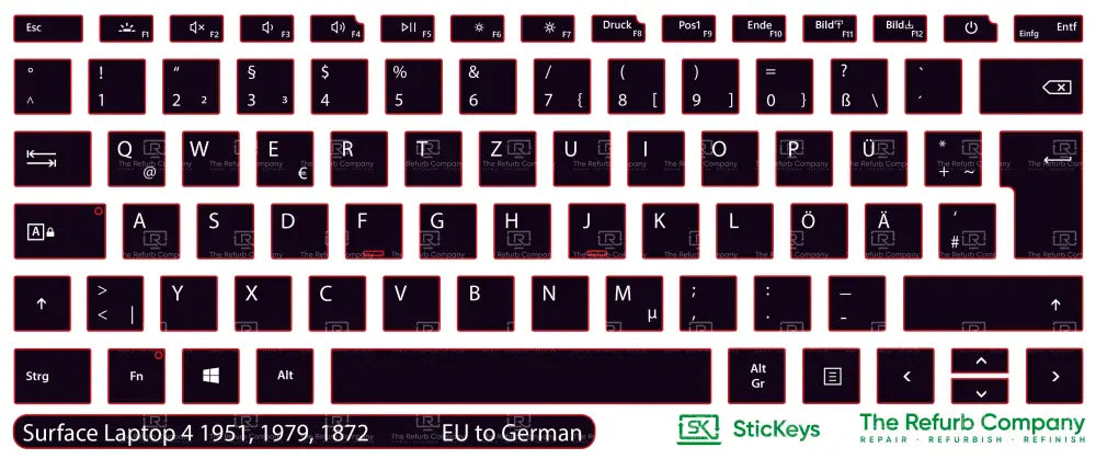 SticKeys® for Microsoft Surface Laptop 4 1951, 1979, 1872